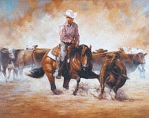 Oil Painting of Doc OLena and Shorty Freeman