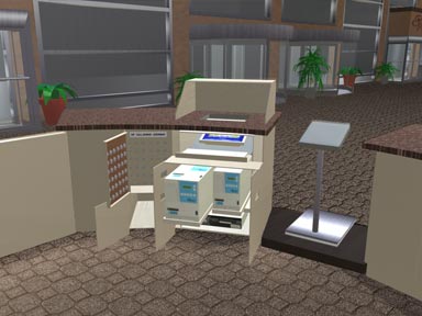 3D rendering in Maya of Cabinet Proposal